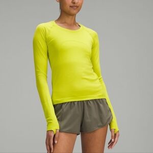 Swiftly Tech Long Sleeve 2.0 *Race Length, Size 4, Lichen Lime